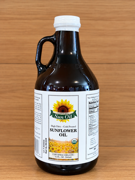 32 oz Organic High Oleic Sunflower Oil Growler